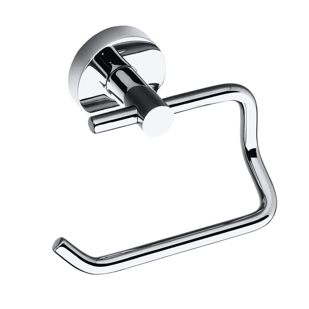 Brillantbad BOMEGA Papierrollenhalter Links ohne Deckel Messing Chrom poliert 140x95x90 mm f&uuml;r Bad & WC >> zum Bohren oder Kleben* - Bild 1