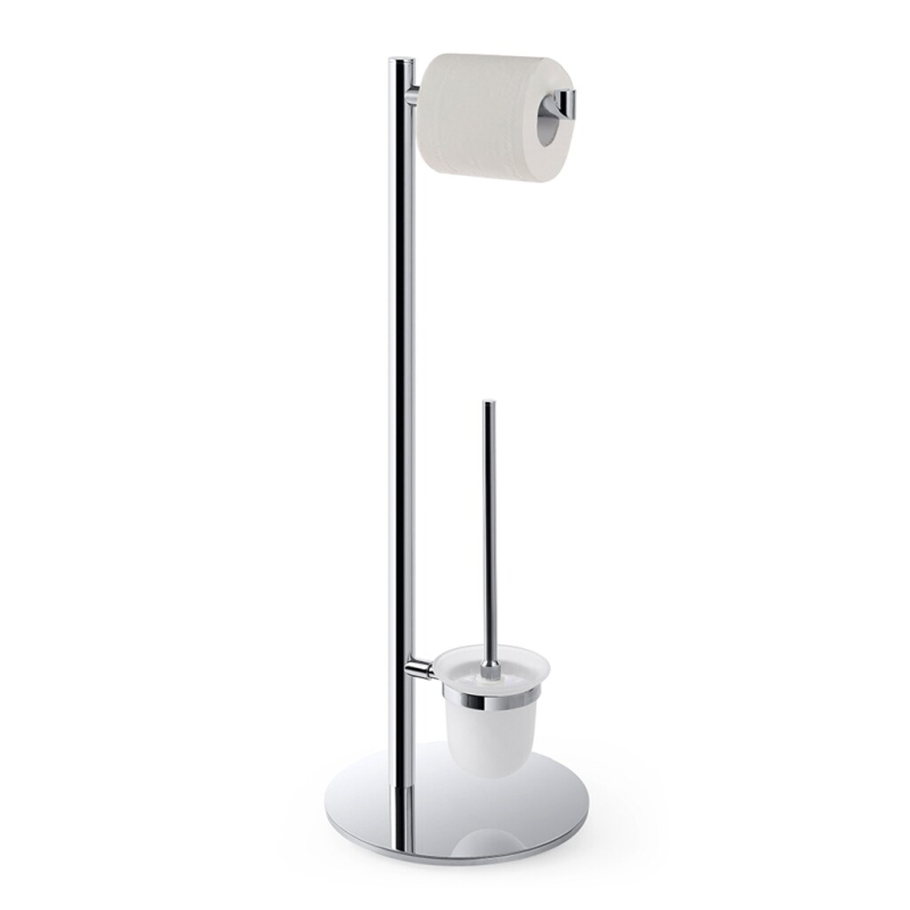 Brillantbad BOMEGA Papierrollenhalter Messing Chrom poliert 250x730x250 mm für Bad & WC >> Freistehend anwendbar