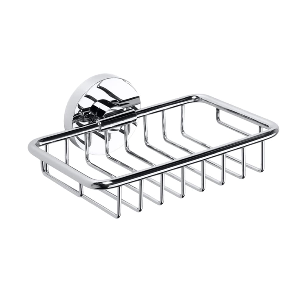 Brillantbad BOMEGA Seifenkorb Messing Chrom poliert 140x55x125 mm f&uuml;r Bad & K&uuml;che >> zum Bohren oder Kleben* - Bild 1