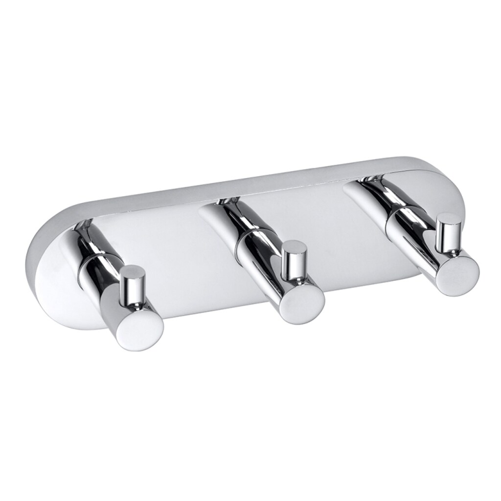 Brillantbad BOMEGA Dreifachhaken Messing Chrom poliert 185x55x50 mm f&uuml;r Bad & K&uuml;che >> zum Bohren oder Kleben* - Bild 1