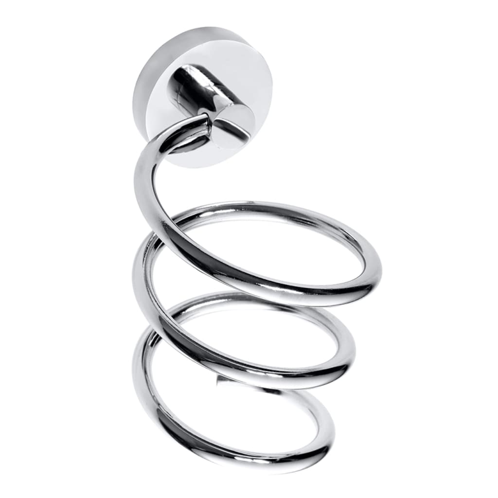 Brillantbad BOMEGA F&ouml;nhalter Spiral Messing Chrom poliert 100x130x125 mm f&uuml;r Bad & WC >> zum Bohren oder Kleben* - Bild 1