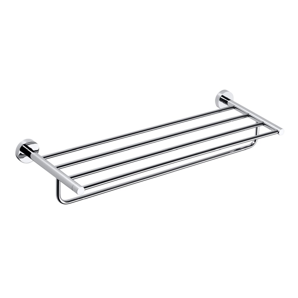 Brillantbad BOMEGA Handtuchablage Messing Chrom poliert 655x110x200 mm f&uuml;r Bad & K&uuml;che >> zum Bohren - Bild 1