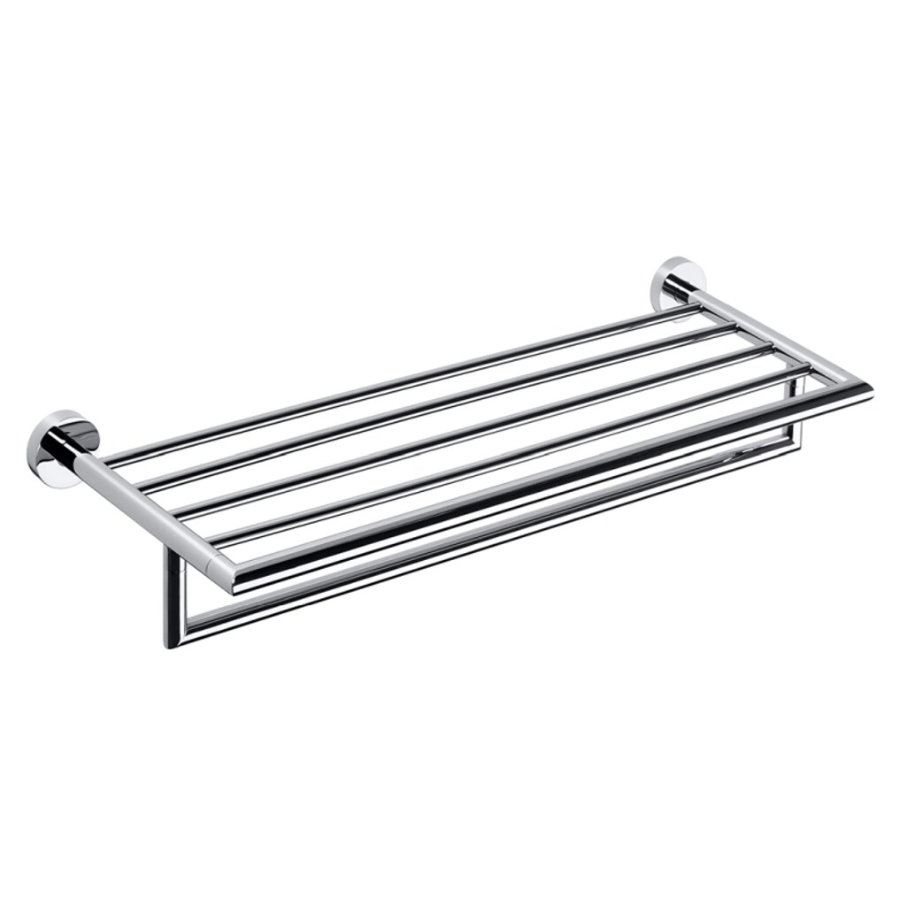 Brillantbad BOMEGA Handtuchablage Messing Chrom poliert 655x110x215 mm f&uuml;r Bad & K&uuml;che >> zum Bohren - Bild 1