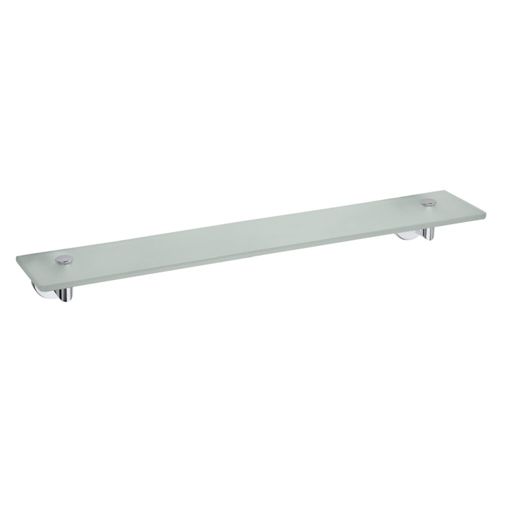 Brillantbad BOMEGA Glasablage Messing Chrom poliert Milchglas 600x65x130 mm für Bad & Küche >> zum Bohren