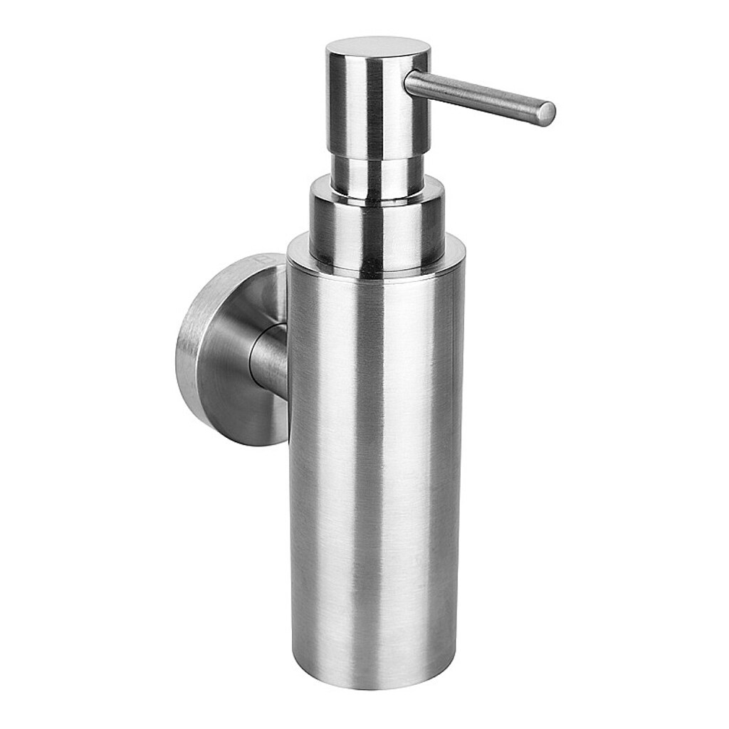 Brillantbad BEO Seifenspender Edelstahl matt 55x175x85 mm, 150 ml für Bad & Küche >> zum Bohren oder Kleben