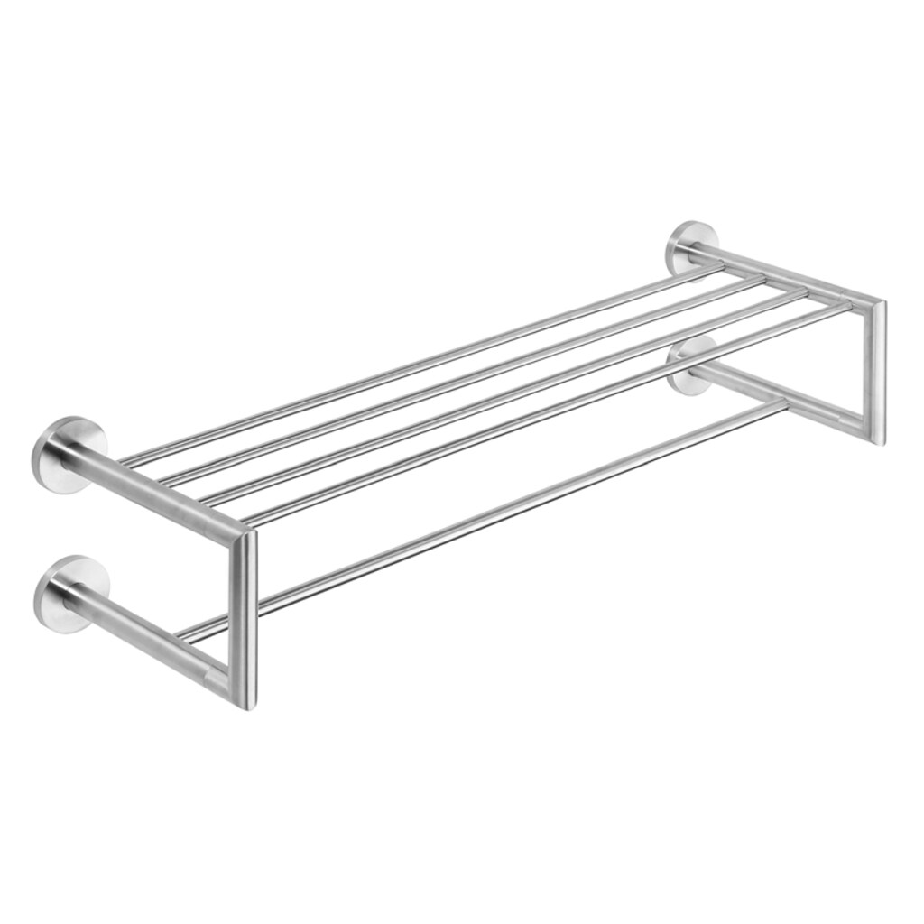 Brillantbad BEO Doppelhandtuchhalter Edelstahl matt 655x160x225 mm f&uuml;r Bad & K&uuml;che >> zum Bohren - Bild 1