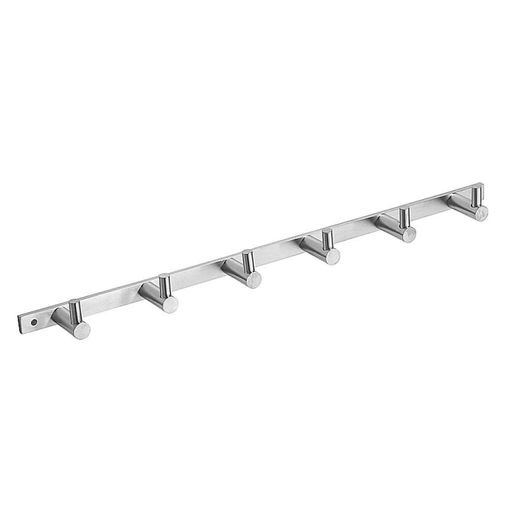 Brillantbad BEO Hakenleiste mit 6 Haken Edelstahl matt 410x28x40 mm für Bad & Küche >> zum Bohren