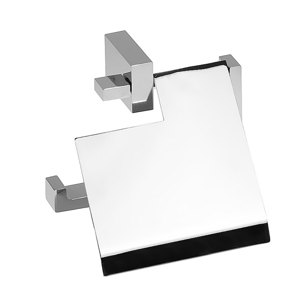 Brillantbad MAXIMA WC-Papierrollenhalter mit Deckel Messing Chrom 128x135x50 mm für Bad & WC >> zum Bohren