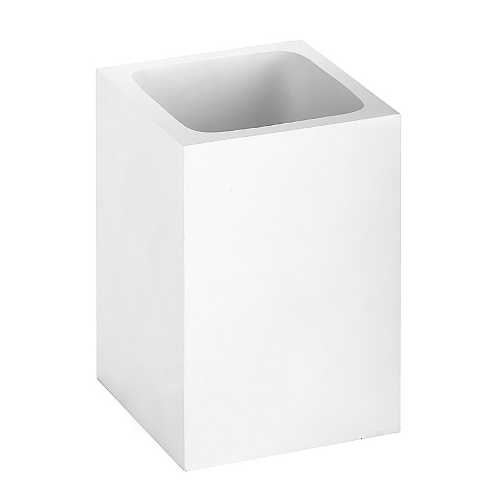 Brillantbad MAXIMA Glashalter Polyresin Wei&szlig; 75x115x75 mm f&uuml;r Bad & K&uuml;che >> Freistehend anwendbar - Bild 1