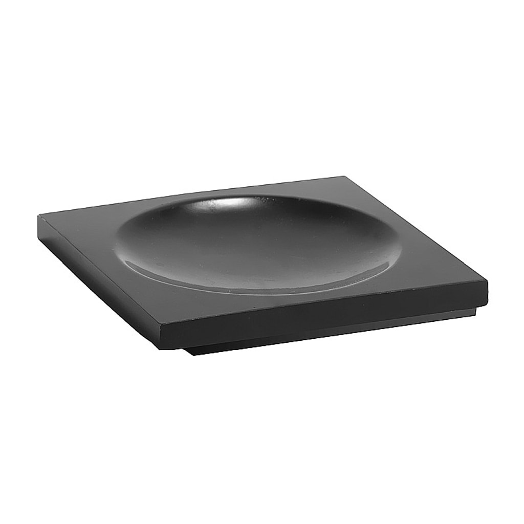Brillantbad MAX Seifenablage Polyresin Schwarz 95x15x95 mm f&uuml;r Bad & K&uuml;che >> Freistehend anwendbar - Bild 1