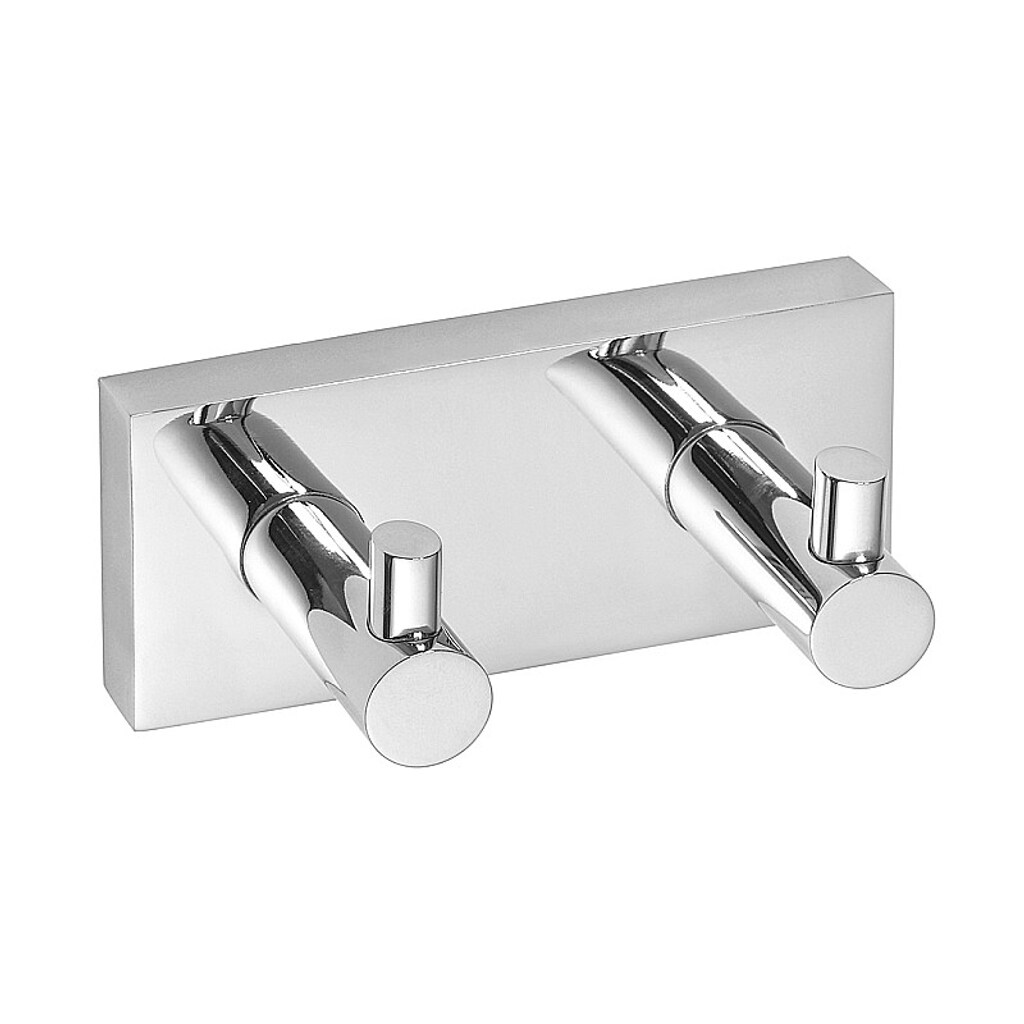 Brillantbad META Doppelhaken Messing Chrom poliert 120x55x50 mm f&uuml;r Bad & K&uuml;che >> zum Bohren oder Kleben* - Bild 1