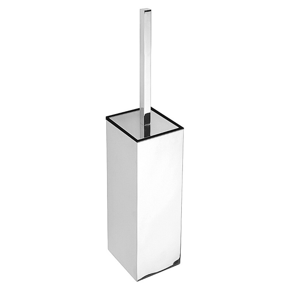 Brillantbad BASA WC-Bürstengarnitur stehend oder hängend Messing Chrom 80x365x80 mm für Bad & WC >> zum Bohren oder Freistehend anwendbar