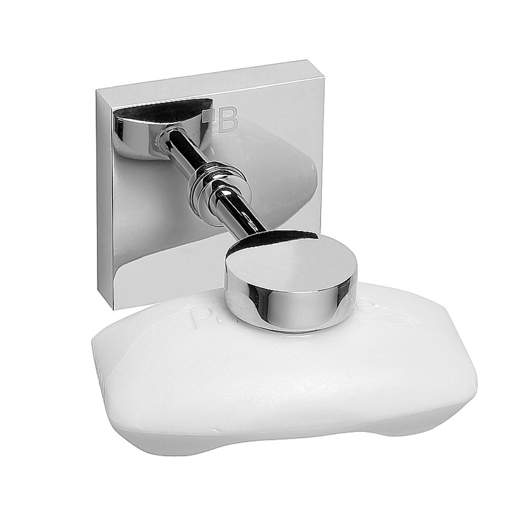 Brillantbad META Magnetseifenhalter Messing Chrom poliert 55x55x70 mm f&uuml;r Bad & K&uuml;che >> zum Bohren oder Kleben* - Bild 1