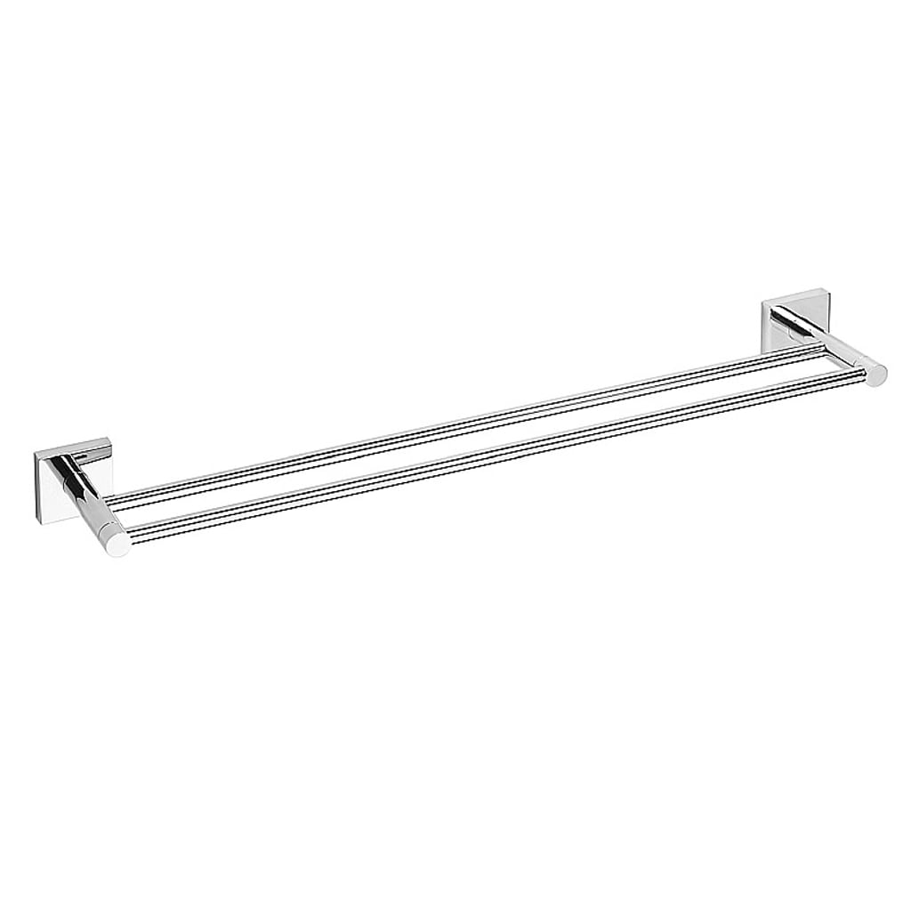 Brillantbad META Doppelhandtuchhalter Messing Chrom poliert 655x55x120 mm f&uuml;r Bad & K&uuml;che >> zum Bohren oder Kleben* - Bild 1