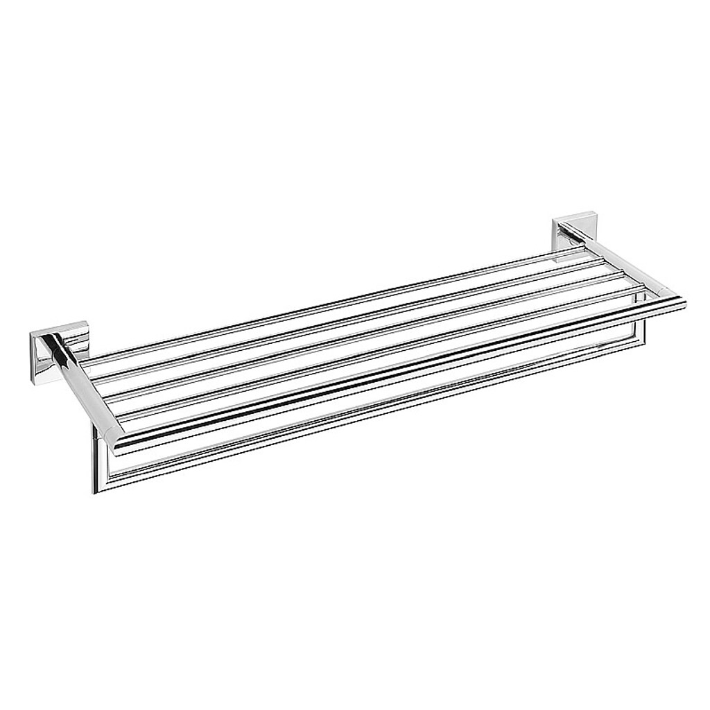 Brillantbad META Handtuchablage Messing Chrom poliert 655x100x215 mm f&uuml;r Bad & K&uuml;che >> zum Bohren - Bild 1