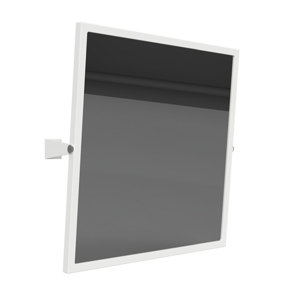 Brillantbad BELP Kippspiegel Stahl Weiß 600x600x120 mm für Bad & WC >> zum Bohren