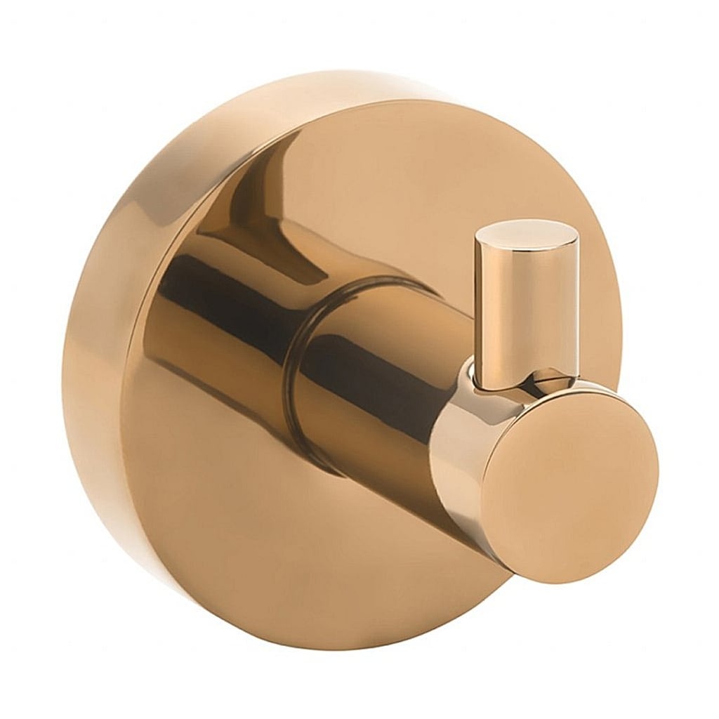 Brillantbad BORAL Kleiderhaken Messing Gold Kupfer poliert 55x55x50 mm f&uuml;r Bad & K&uuml;che >> zum Bohren oder Kleben* - Bild 1