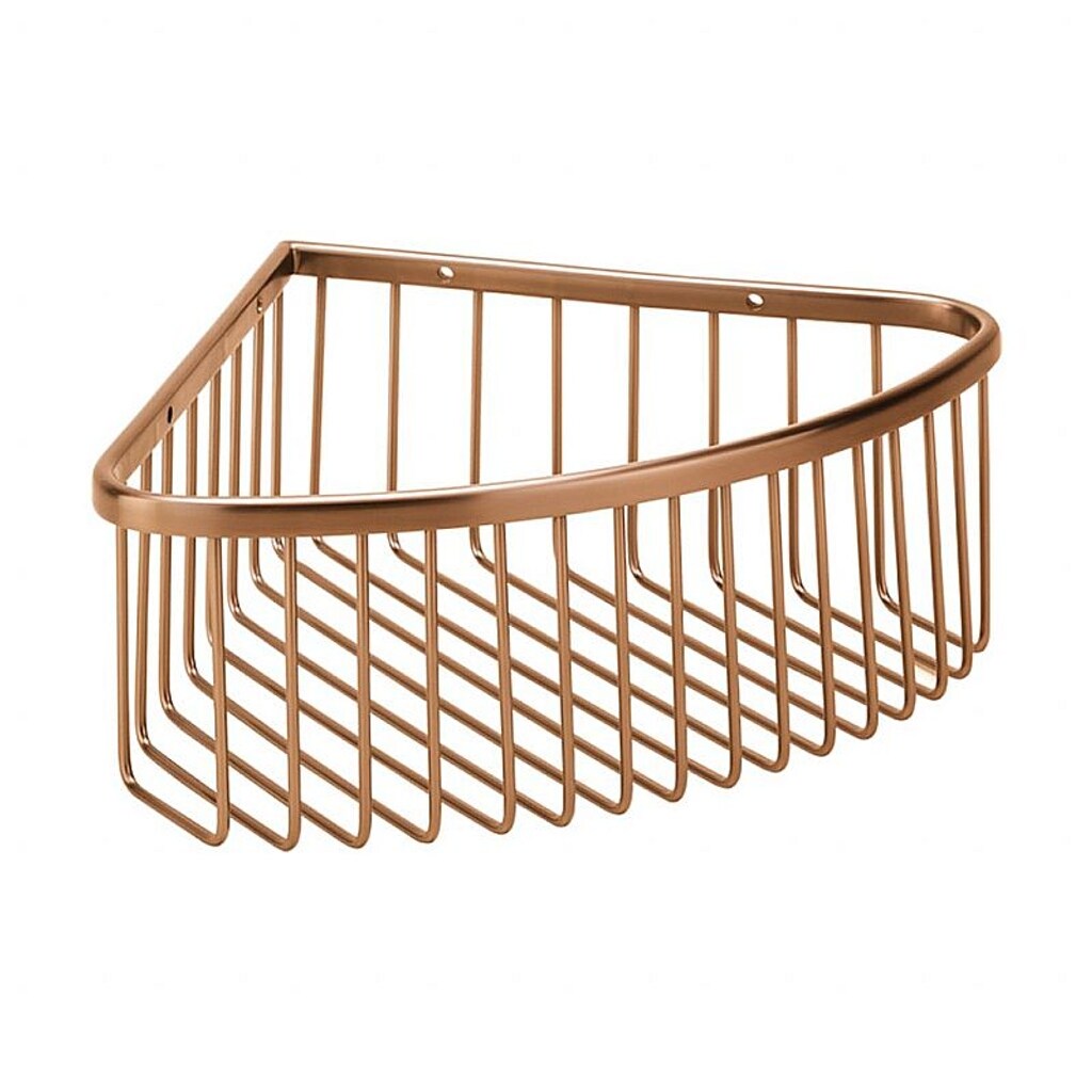 Brillantbad BAMBER Eckseifenkorb Messing Gold Kupfer matt 265x90x205 mm für Bad & Küche >> zum Bohren