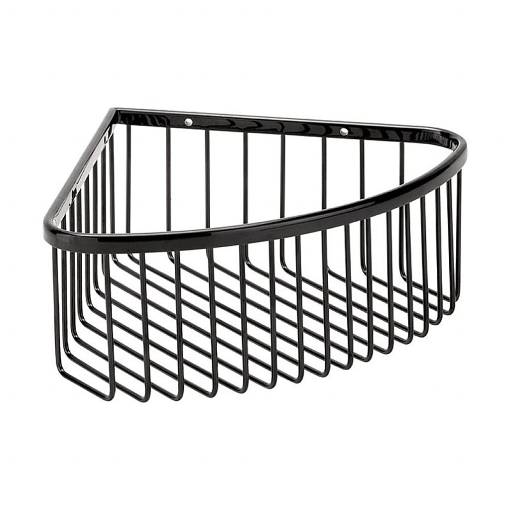 Brillantbad BEMATIT Eckseifenkorb Messing Metallic Grau poliert 265x90x205 mm f&uuml;r Bad & K&uuml;che >> zum Bohren - Bild 1