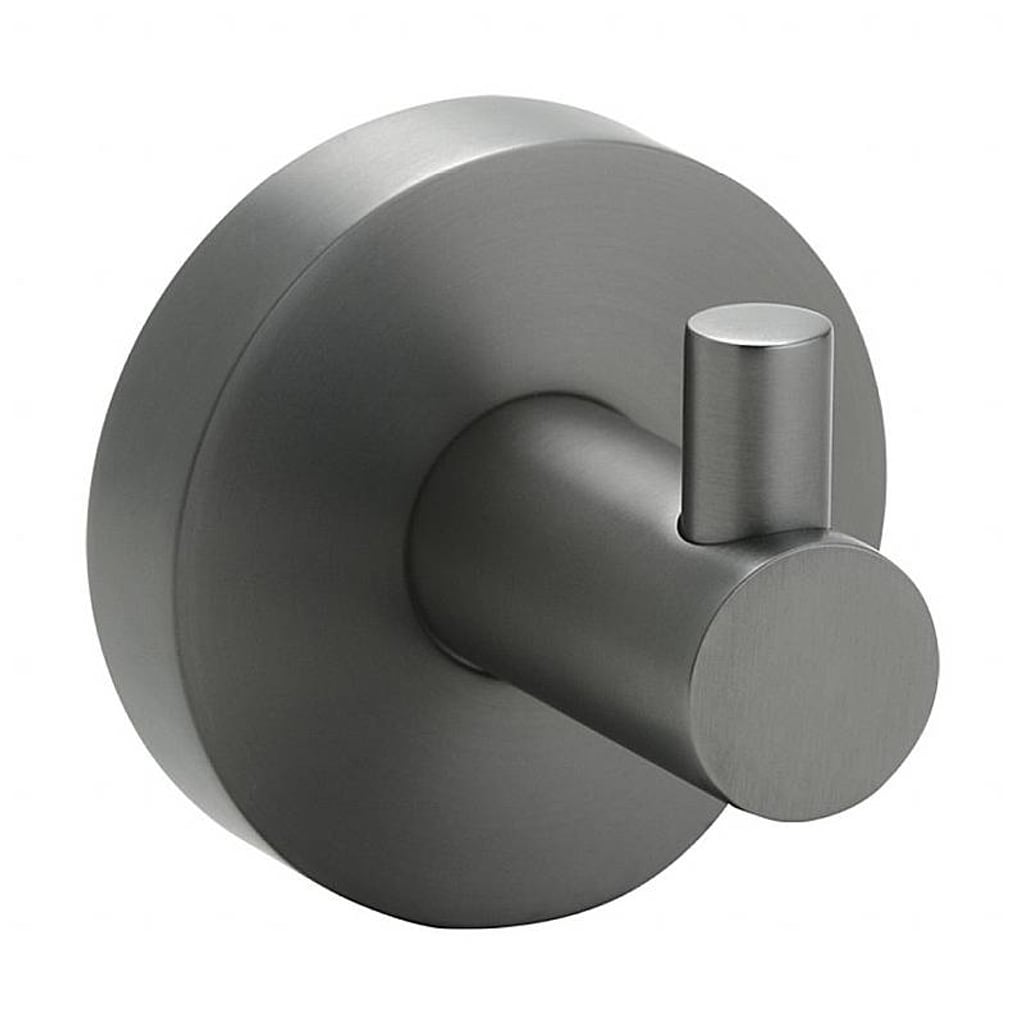 Brillantbad BAPHIT Kleiderhaken Messing Metallic Grau matt 55x55x50 mm f&uuml;r Bad & K&uuml;che >> zum Bohren oder Kleben* - Bild 1