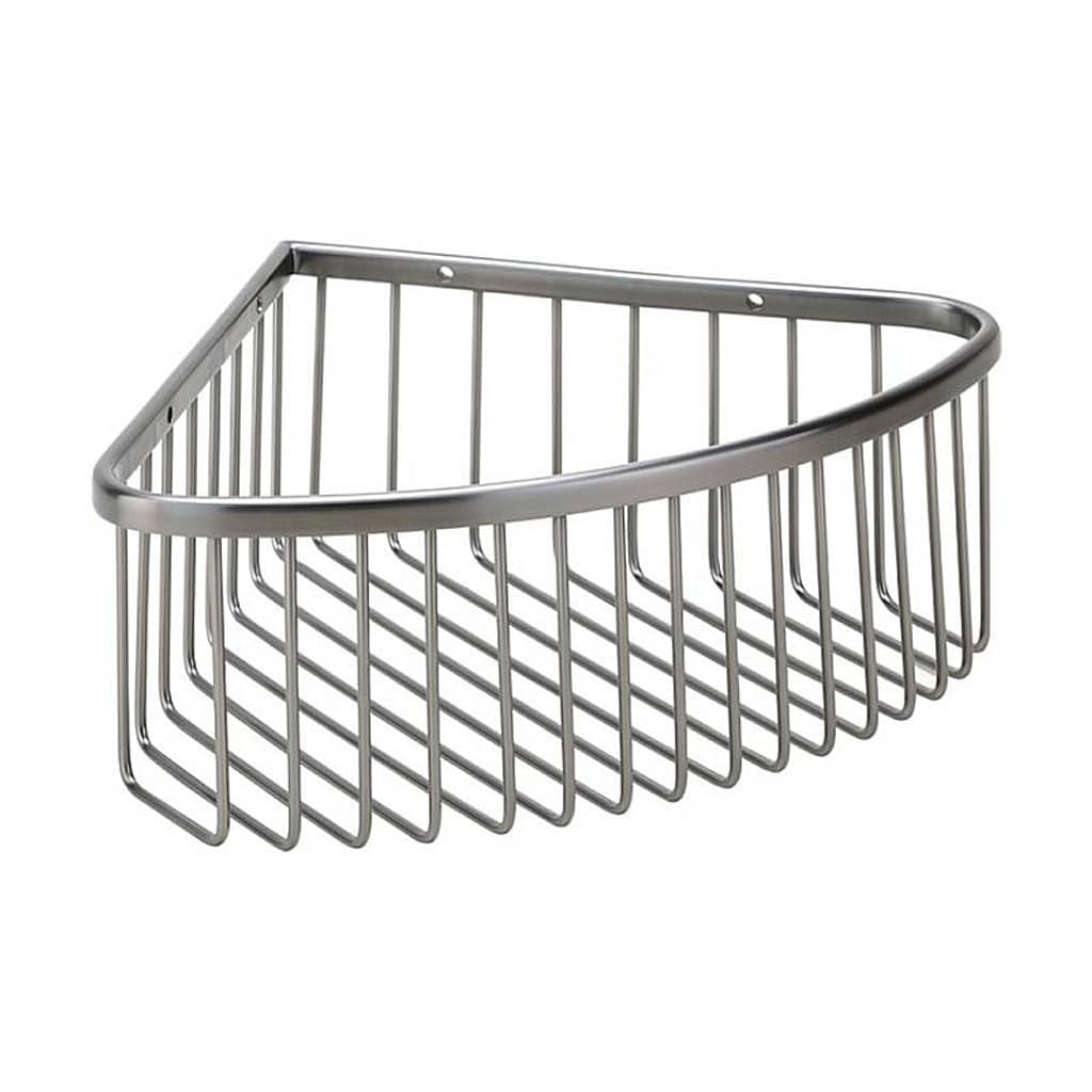 Brillantbad BAPHIT Eckseifenkorb Messing Metallic Grau matt 265x90x205 mm f&uuml;r Bad & K&uuml;che >> zum Bohren - Bild 1