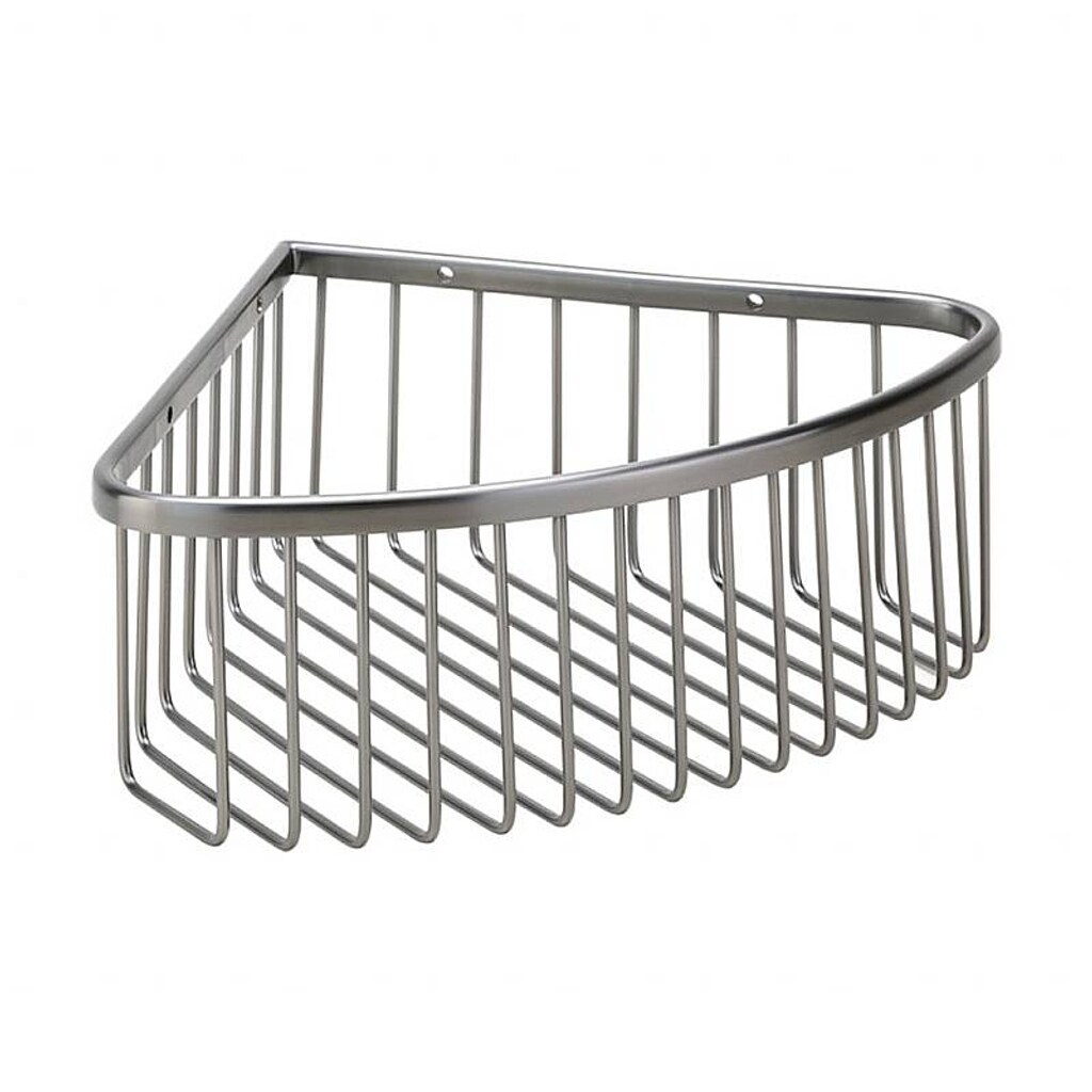 Brillantbad BAPHIT Eckseifenkorb Messing Metallic Grau matt 265x90x205 mm für Bad & Küche >> zum Bohren