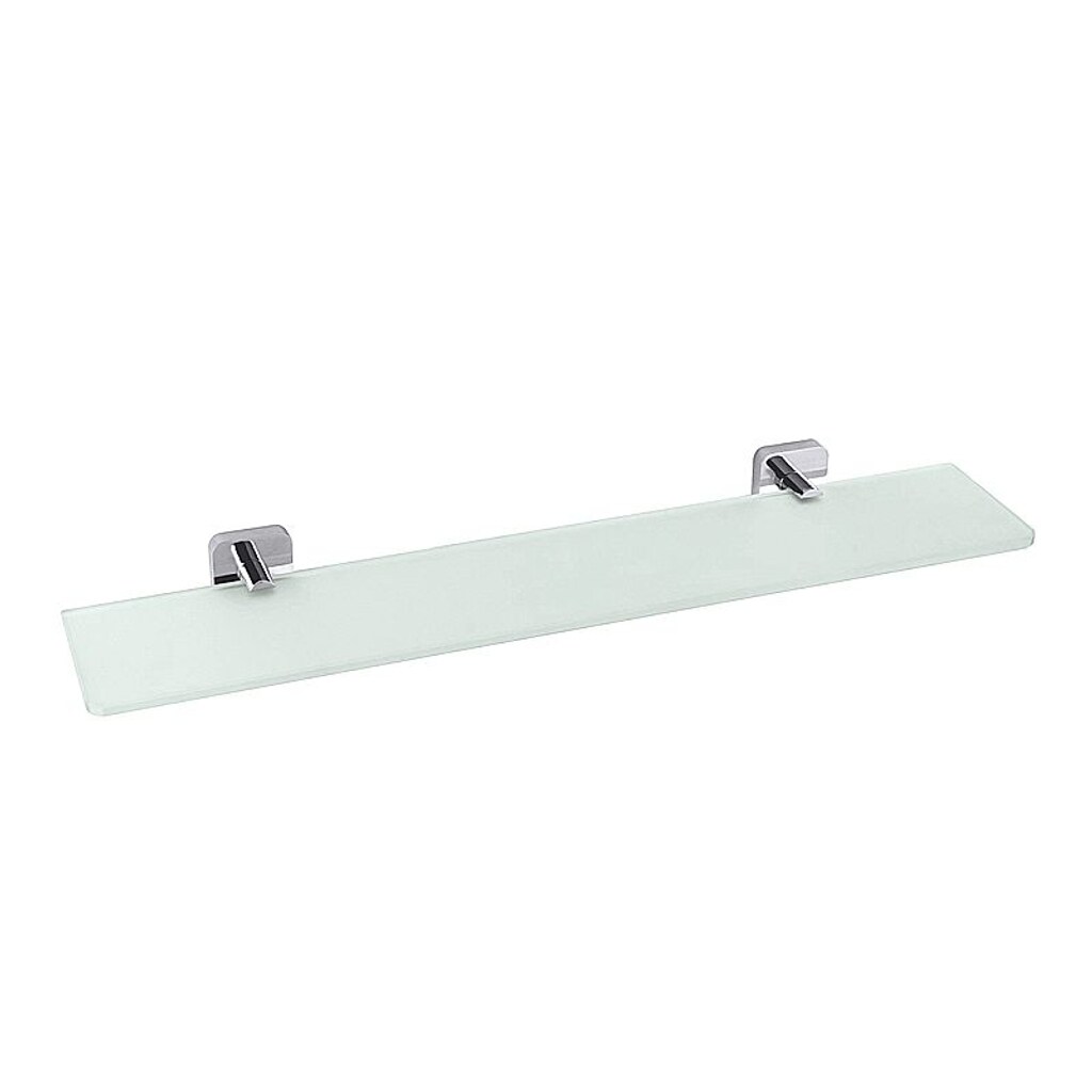 Brillantbad BASI Glasablage Messing Glas Chrom poliert 600x50x132 mm f&uuml;r Bad & WC >> zum Bohren - Bild 1