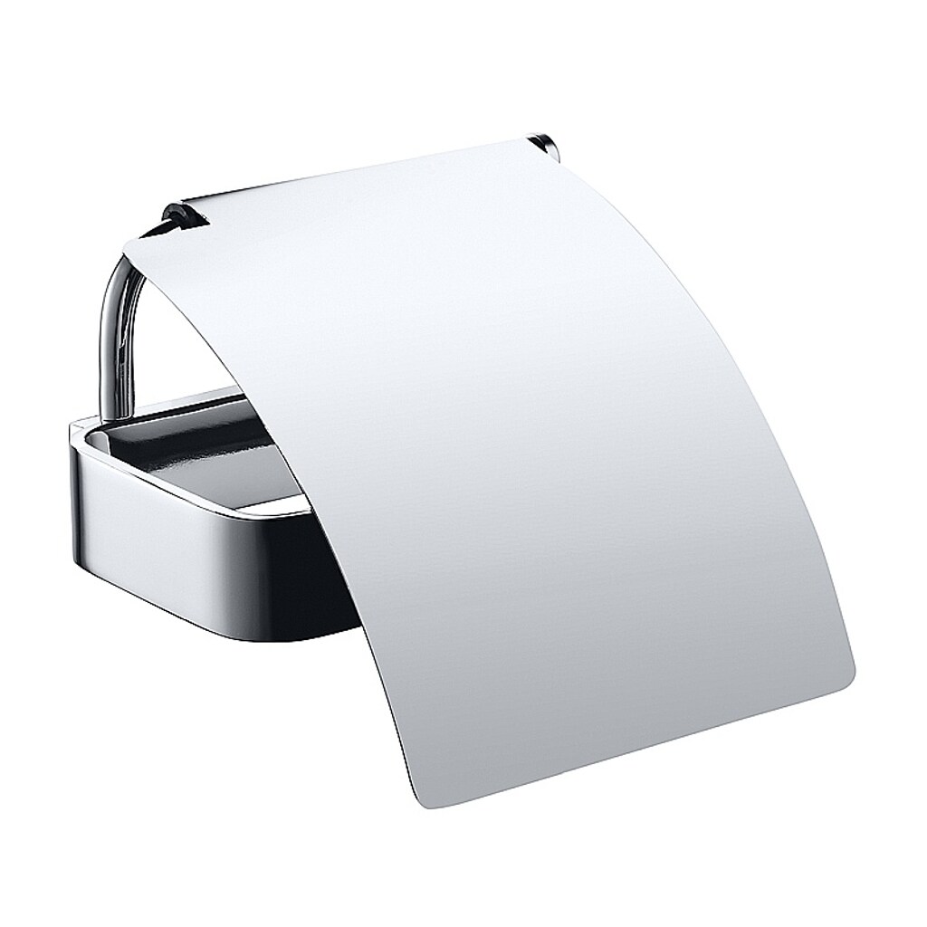 Brillantbad BOLO Papierrollenhalter mit Deckel Messing Chrom poliert 128x64x130 mm für Bad & WC >> zum Bohren