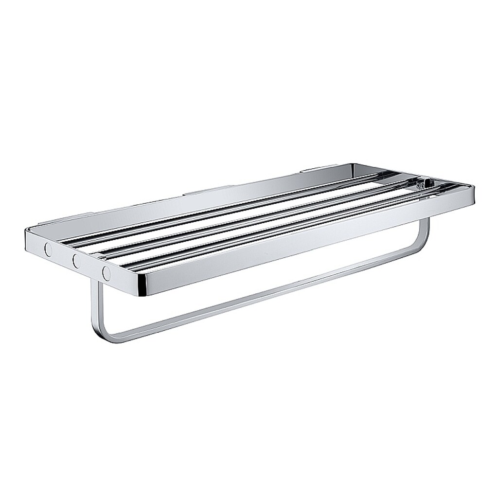 Brillantbad BOLO Handtuchablage Messing Chrom poliert 600x108x255 mm für Bad & WC >> zum Bohren