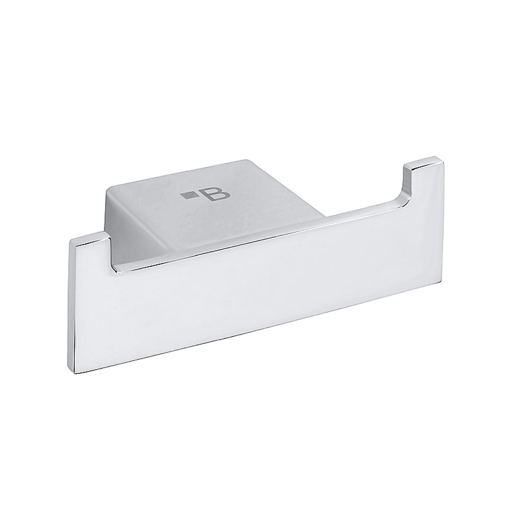 Brillantbad BIA Doppelkleiderhaken Messing Chrom 80x28x39 mm f&uuml;r Bad & K&uuml;che >> zum Bohren - Bild 1