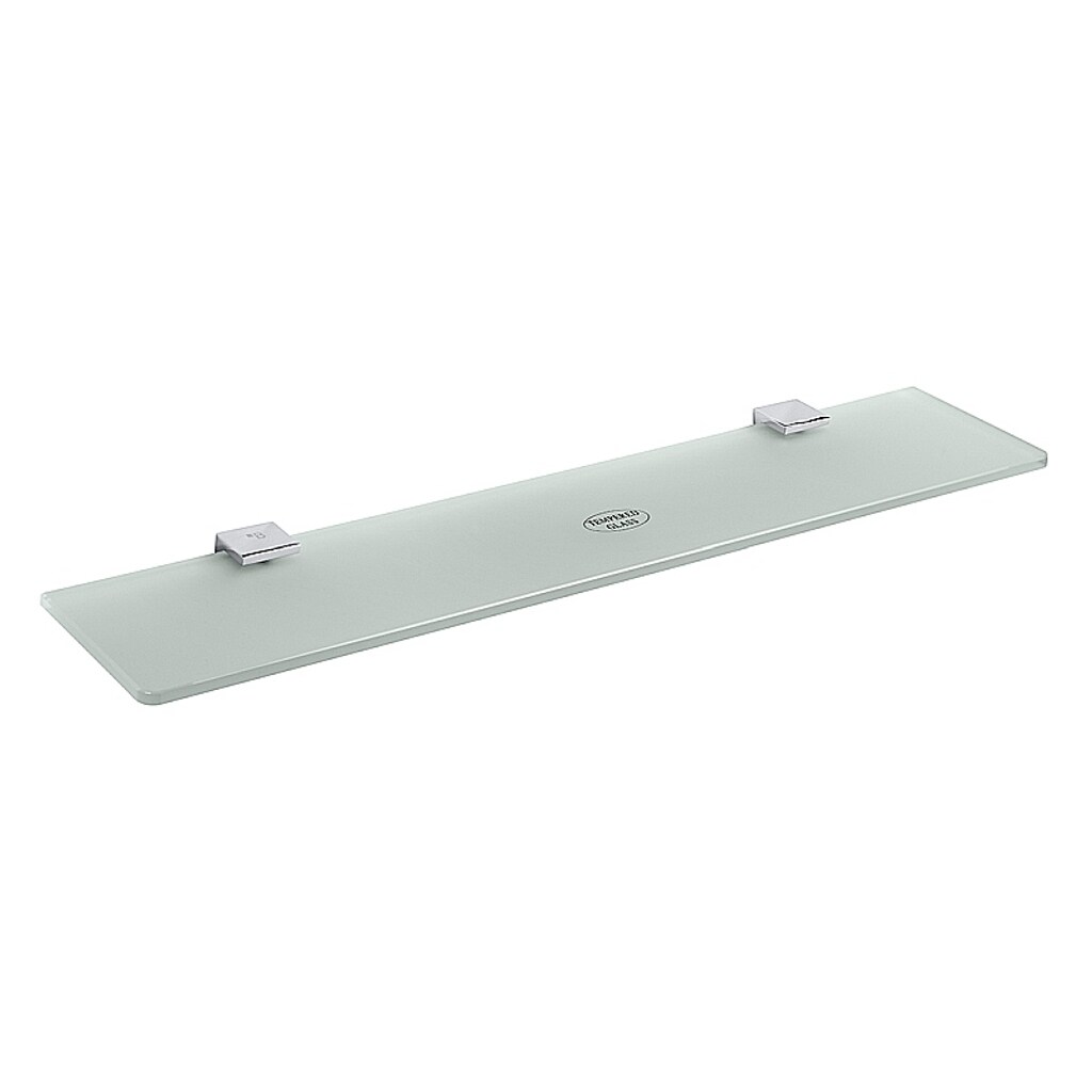 Brillantbad BIA Glasablage Messing Glas Chrom 600x19x118 mm f&uuml;r Bad & WC >> zum Bohren - Bild 1