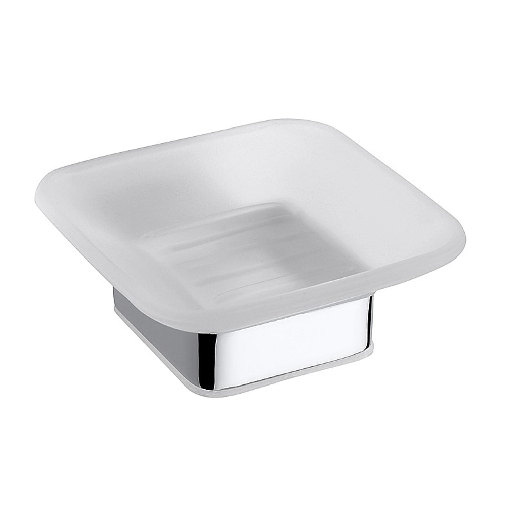 Brillantbad BIA Glasseifenablage Messing Glas Chrom 103x42x117 mm f&uuml;r Bad & K&uuml;che >> zum Bohren - Bild 1