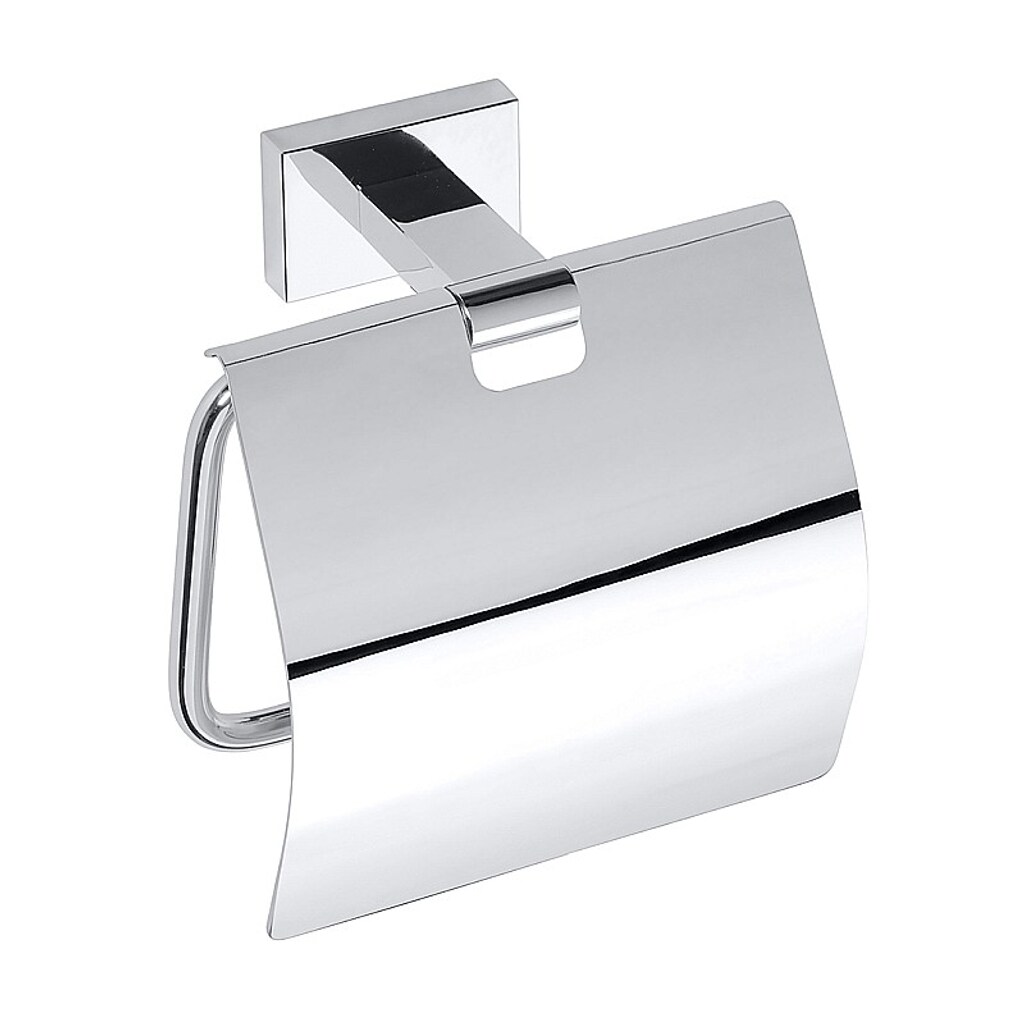 Brillantbad BASA Papierrollenhalter mit Deckel Messing Chrom 125x125x65 mm f&uuml;r Bad & WC >> zum Bohren - Bild 1