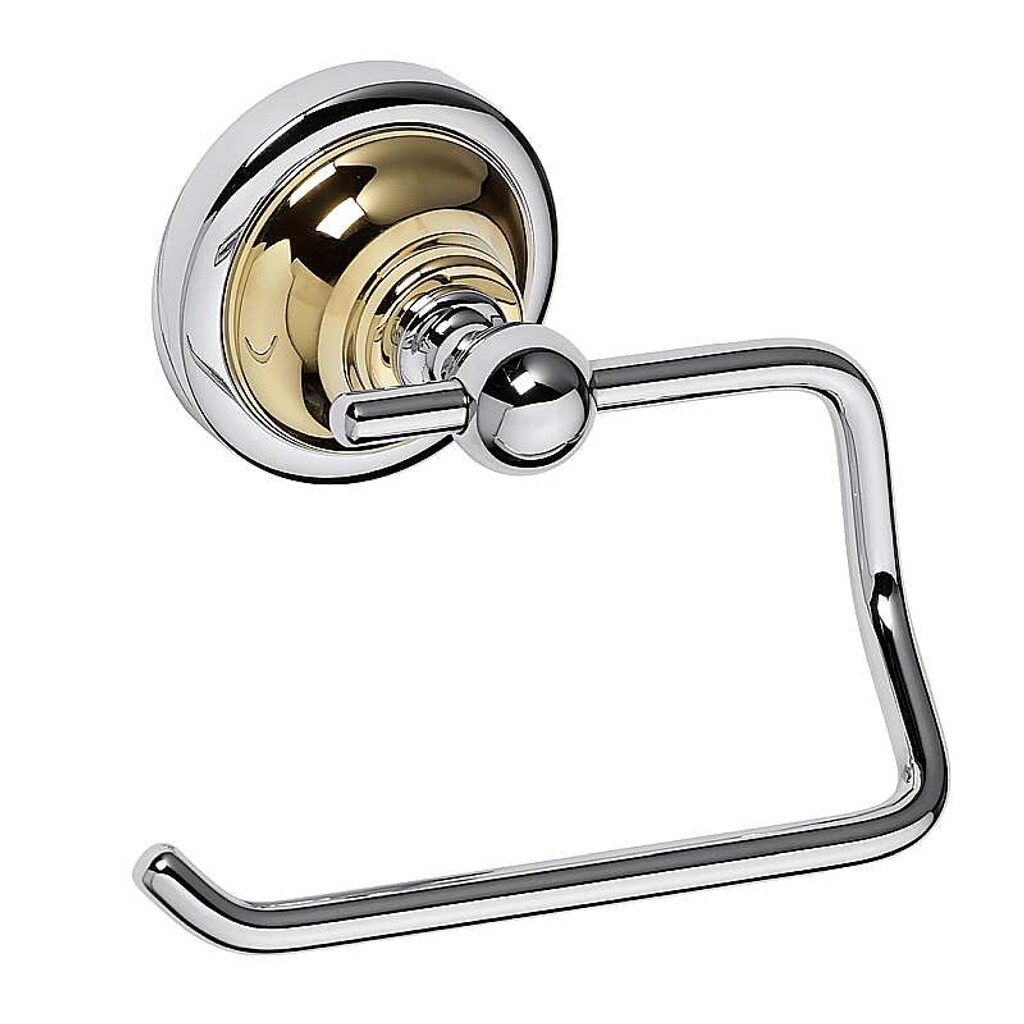 Brillantbad BETRO GOLD Papierrollenhalter ohne Deckel Messing Gold Chrom 135x100x90 mm f&uuml;r Bad & WC >> zum Bohren - Bild 1