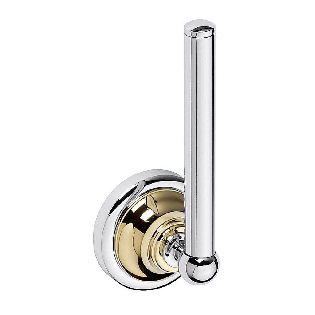 Brillantbad BETRO GOLD Reservepapierrollenhalter Messing Gold Chrom 65x170x65 mm f&uuml;r Bad & WC >> zum Bohren - Bild 1