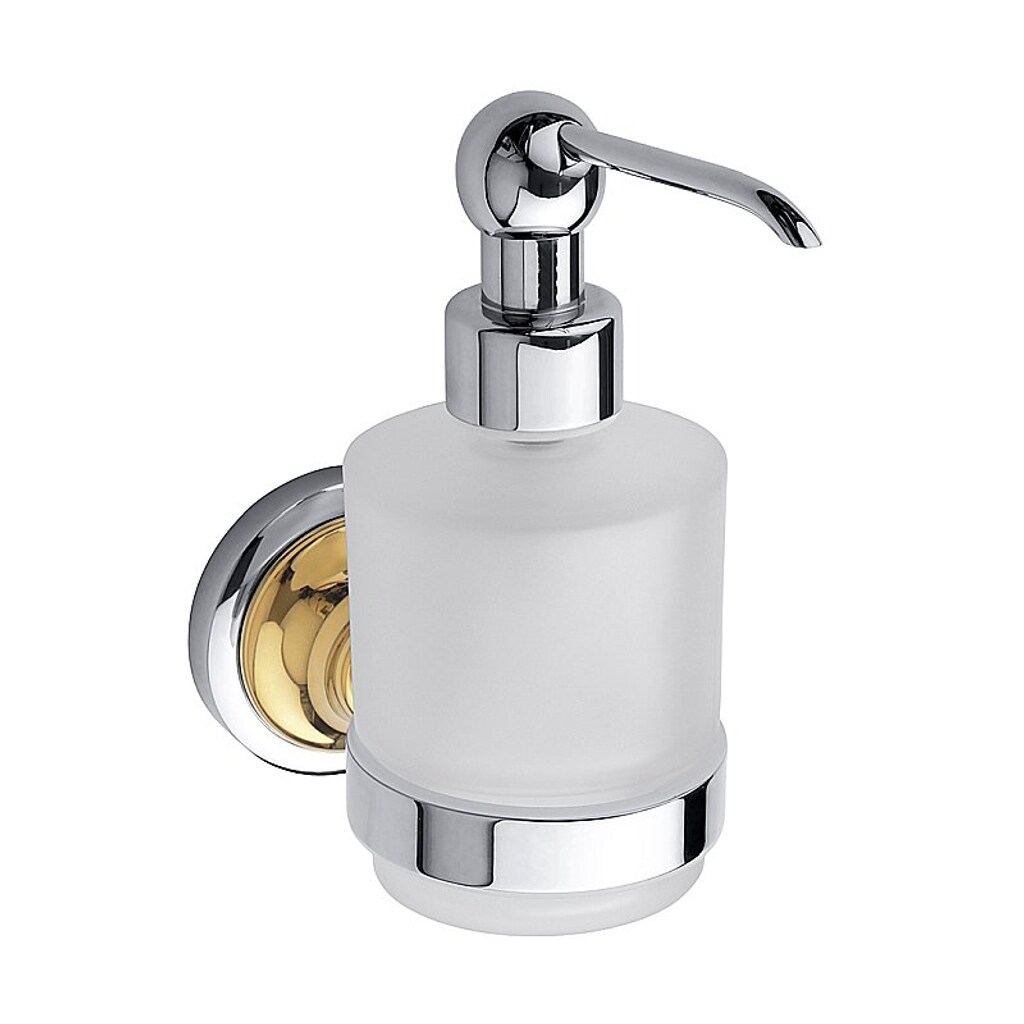Brillantbad BETRO GOLD Seifenspender Messing Gold Chrom 75x150x120 mm, 200 ml für Bad & Küche >> zum Bohren