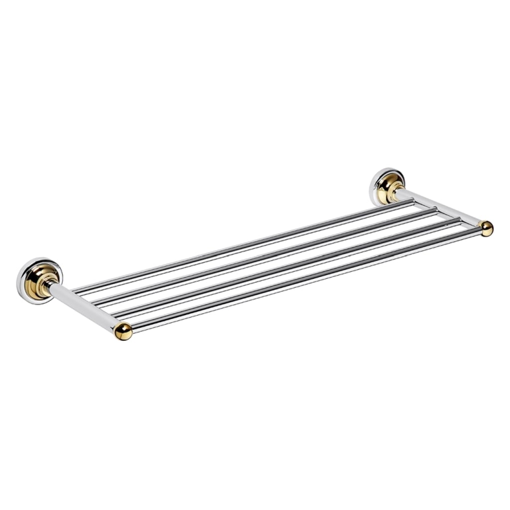 Brillantbad BETRO GOLD Handtuchhalter Messing Gold Chrom 665x65x225 mm f&uuml;r Bad & WC >> zum Bohren - Bild 1
