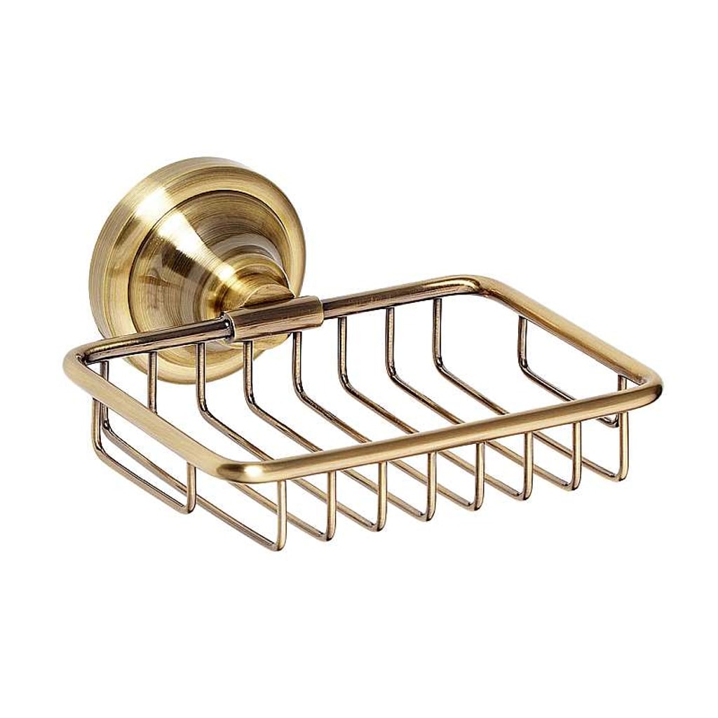 Brillantbad BETRO BRONZE Seifenkorb Messing Bronze 140x65x142 mm f&uuml;r Bad & K&uuml;che >> zum Bohren - Bild 1