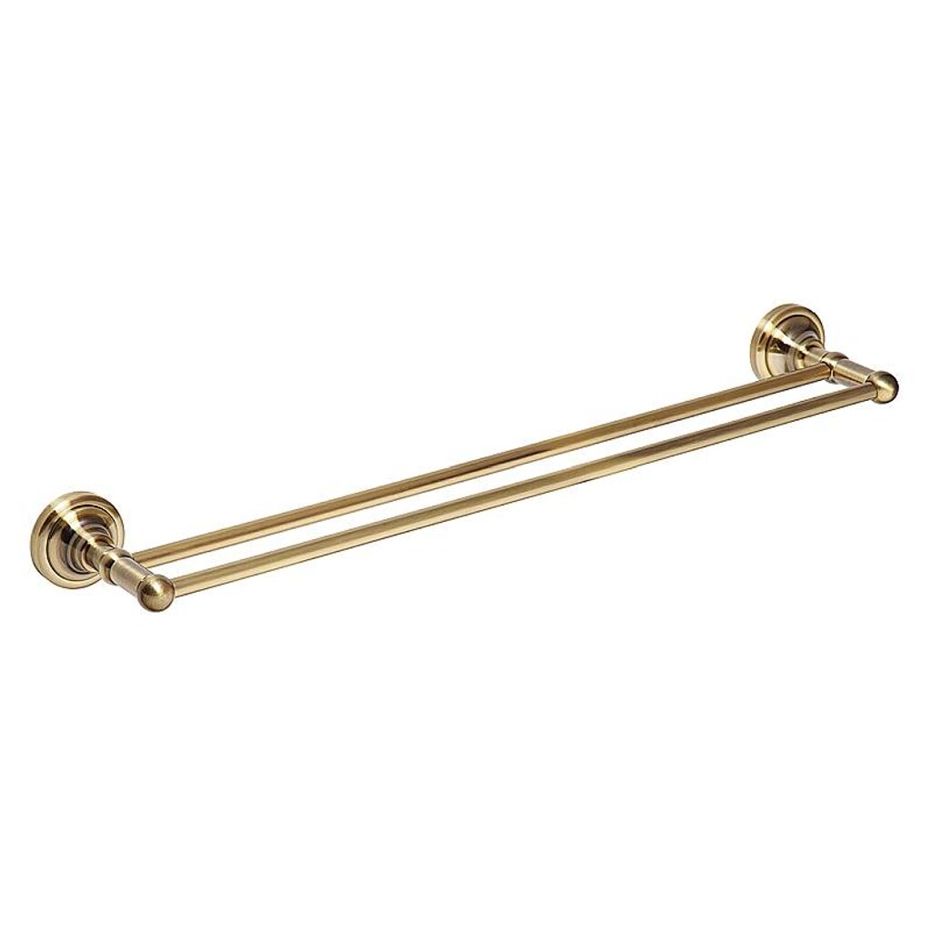 Brillantbad BETRO BRONZE Doppelhandtuchhalter Messing Bronze 665x65x120 mm für Bad & Küche >> zum Bohren