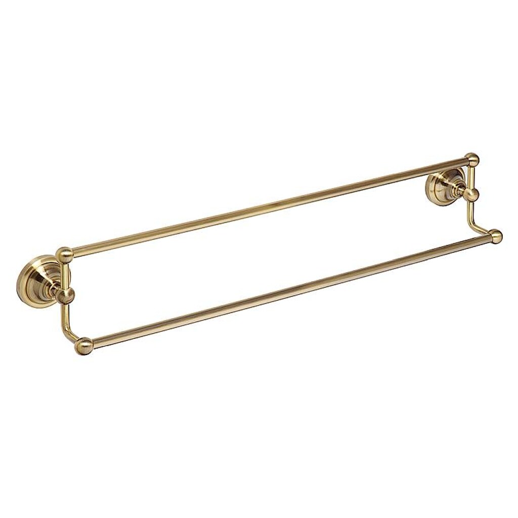 Brillantbad BETRO BRONZE Doppelhandtuchhalter Messing Bronze 665x125x115 mm für Bad & Küche >> zum Bohren