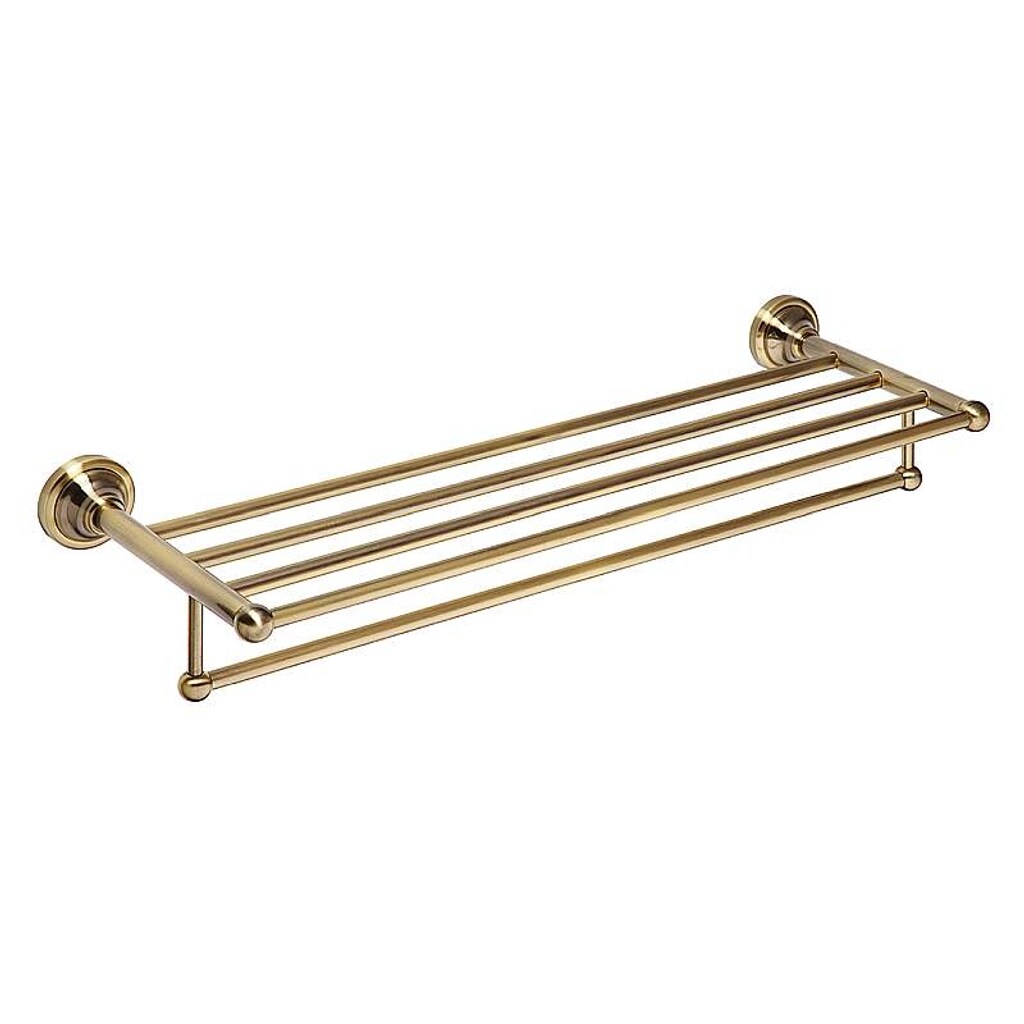 Brillantbad BETRO BRONZE Handtuchablage Messing Bronze 665x120x225 mm f&uuml;r Bad & K&uuml;che >> zum Bohren - Bild 1