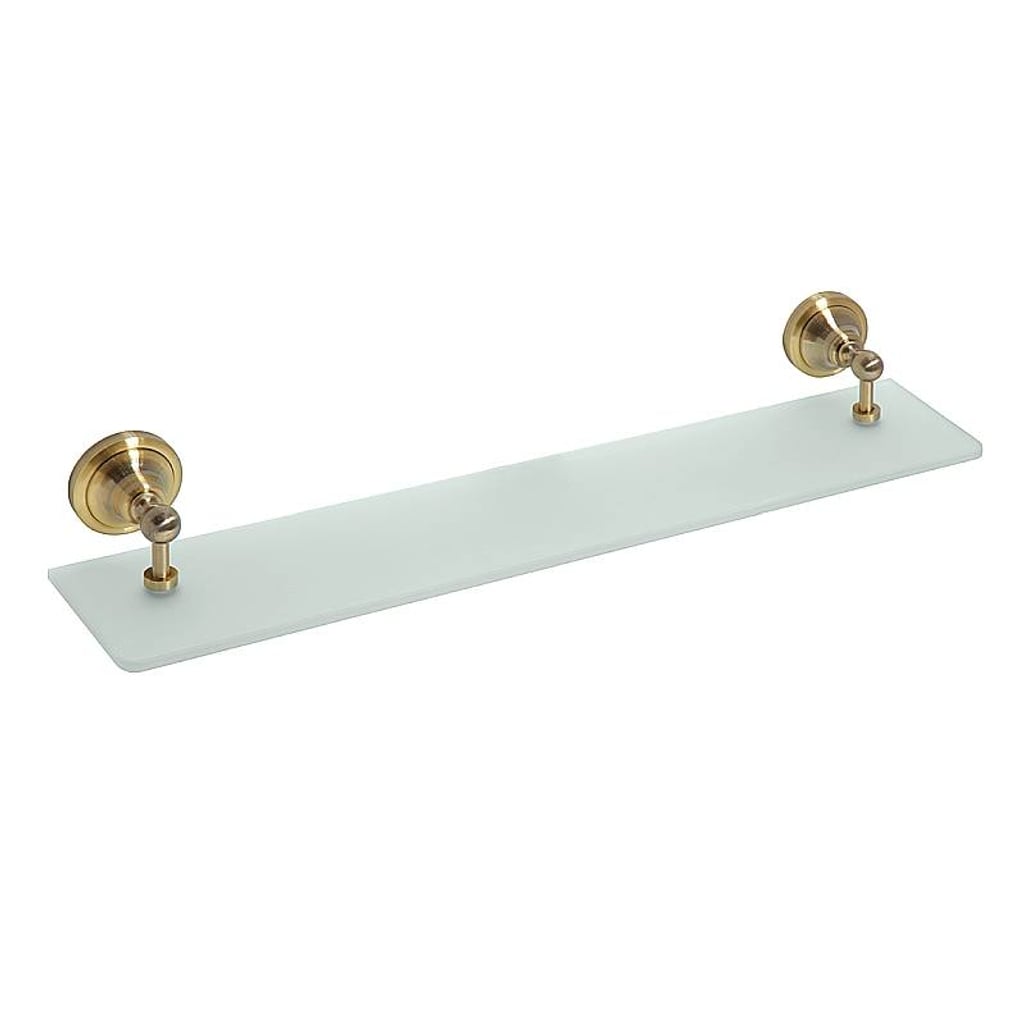 Brillantbad BETRO BRONZE Glasablage Messing Glas Bronze 600x87x120 mm f&uuml;r Bad & K&uuml;che >> zum Bohren - Bild 1