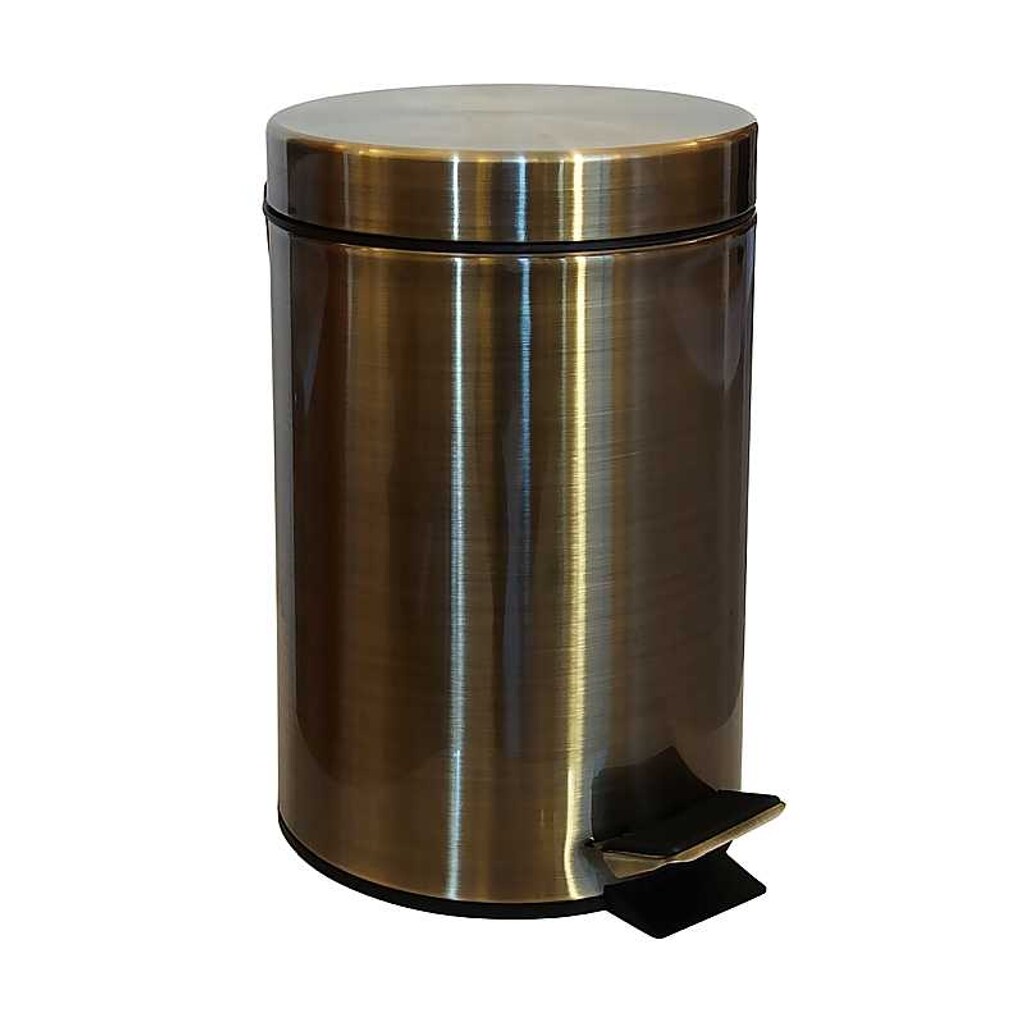 Brillantbad BETRO BRONZE Abfalleimer Edelstahl Bronze 170x260x170 mm, 3 Ltr für Bad & Küche >> Freistehend anwendbar
