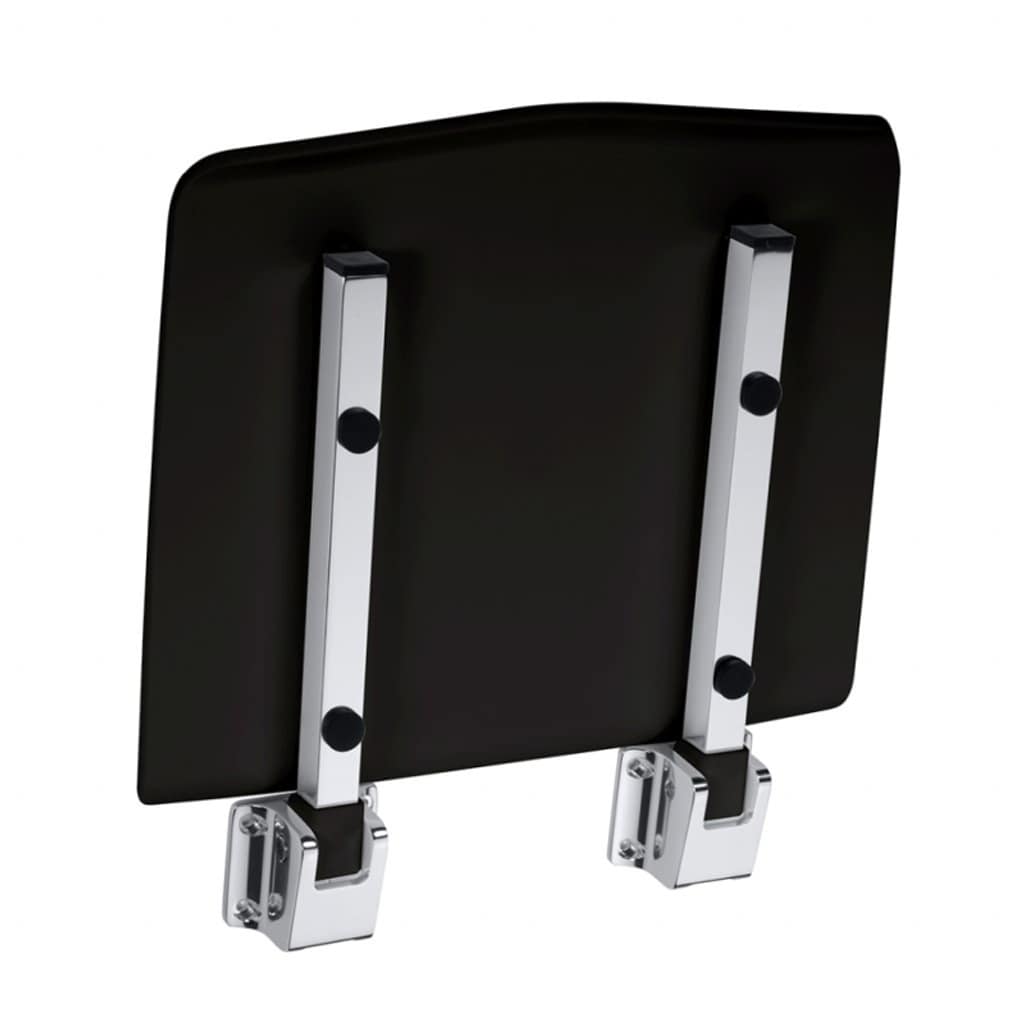 Brillantbad BELP Duschklappsitz Edelstahl poliert Kunststoff Schwarz 350x70x335 mm, 120 kg Traglast f&uuml;r Bad & WC >> zum Bohren - Bild 1