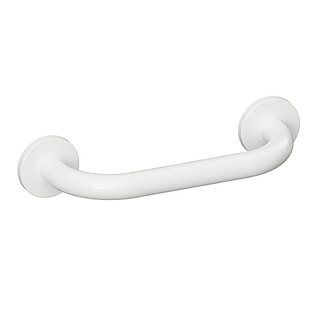Brillantbad BELP Haltegriff Eisen Weiß mit Abdeckung 380x80x106 mm, 120 kg Traglast für Bad & WC >> zum Bohren
