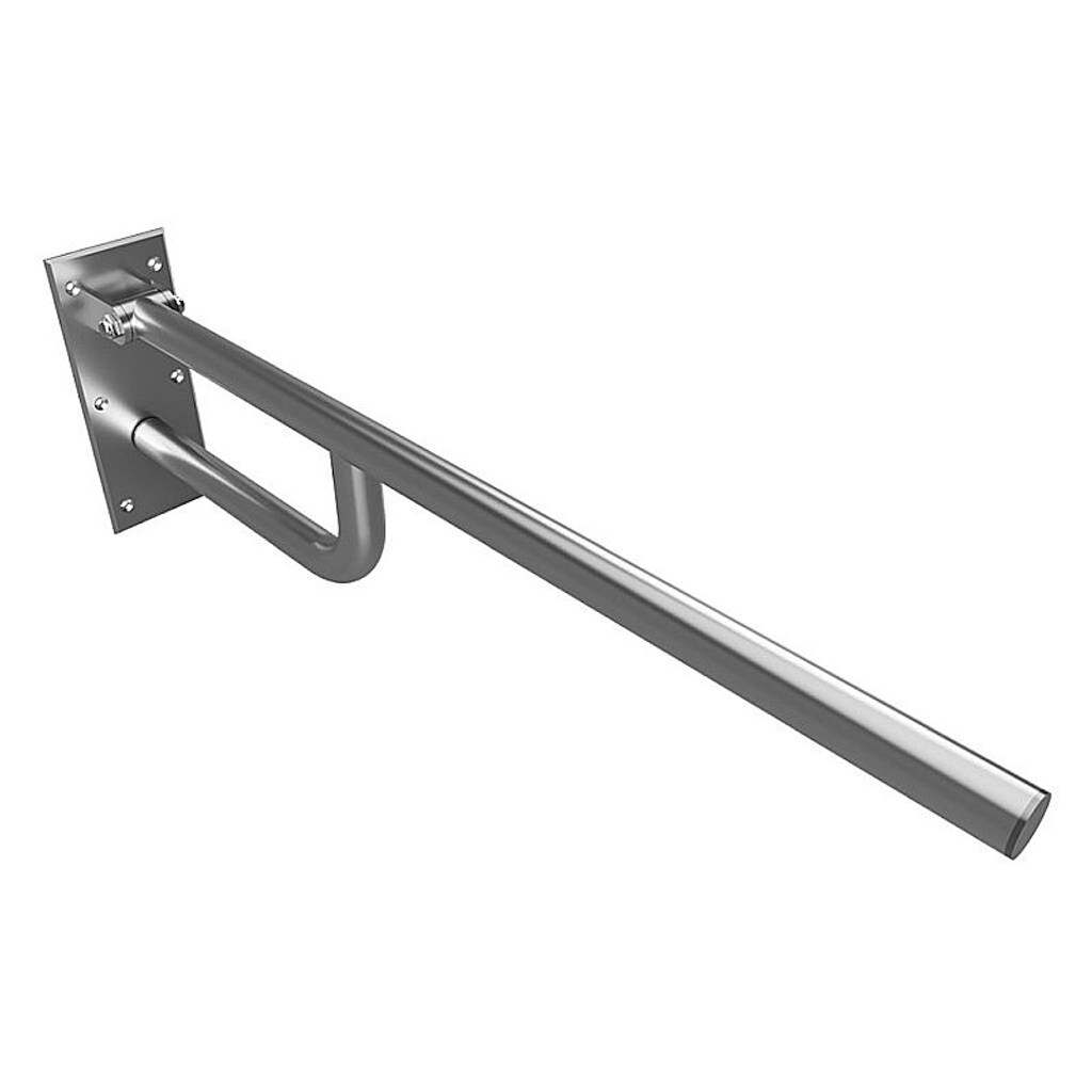 Brillantbad BELP St&uuml;tzklappgriff Edelstahl geb&uuml;rstet 100x250x760 mm, 120 kg Traglast f&uuml;r Bad & WC >> zum Bohren - Bild 1