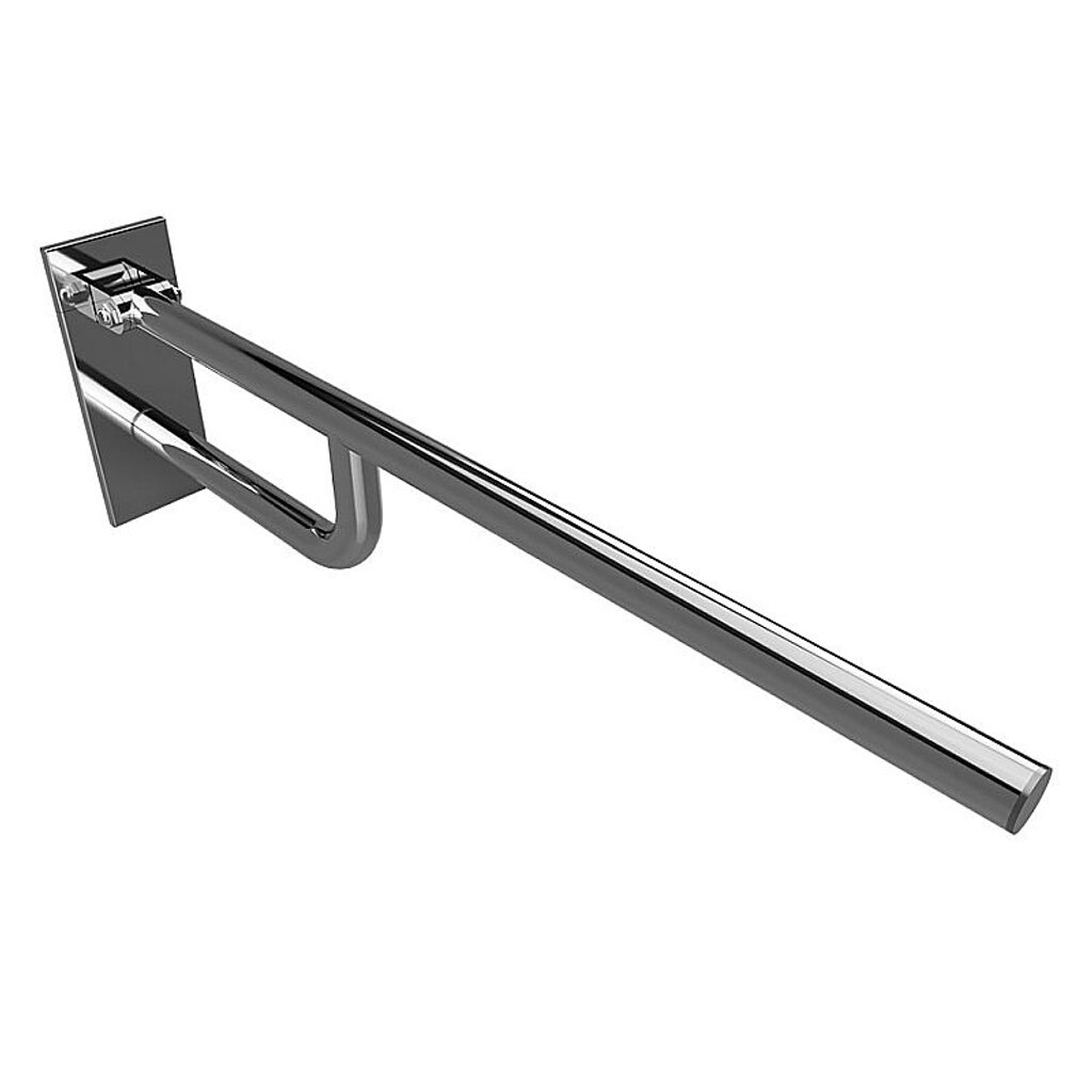 Brillantbad BELP Stützklappgriff Edelstahl poliert mit Abdeckung 100x250x850 mm, 120 kg Traglast für Bad & WC >> zum Bohren