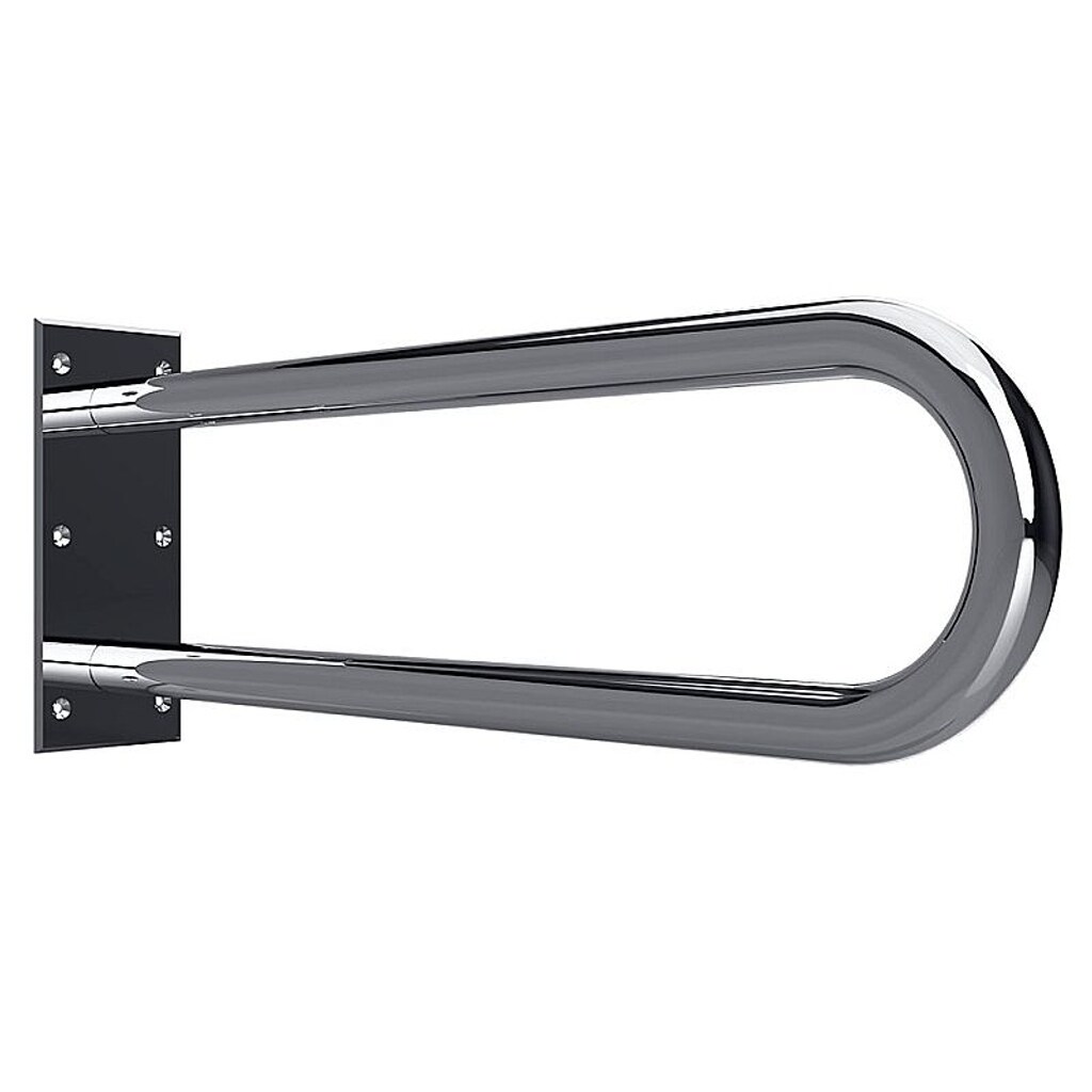 Brillantbad BELP St&uuml;tzgriff in U-Form Edelstahl poliert 100x250x616 mm, 120 kg Traglast f&uuml;r Bad & WC >> zum Bohren - Bild 1