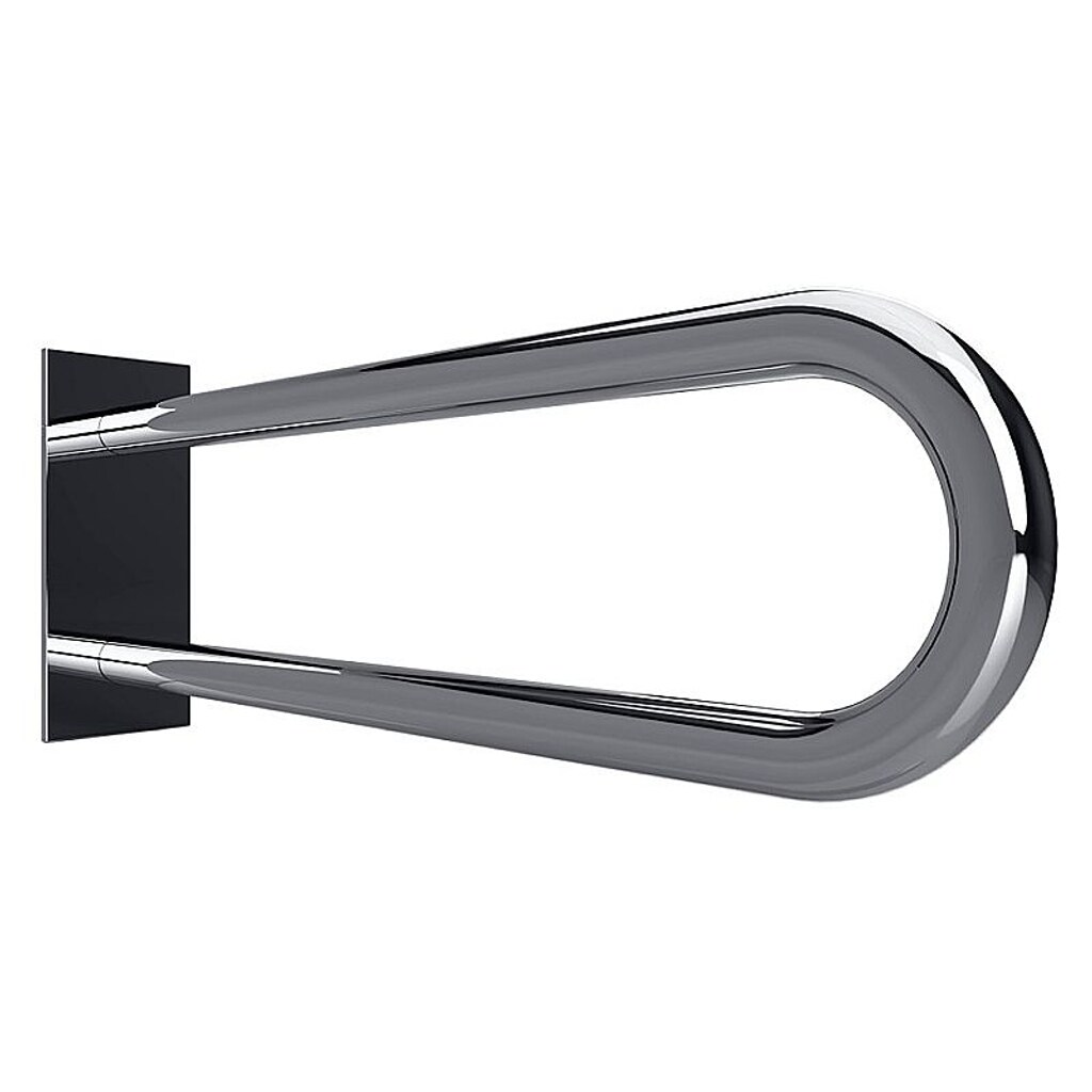 Brillantbad BELP St&uuml;tzgriff in U-Form Edelstahl poliert mit Abdeckung 100x250x616 mm, 120 kg Traglast f&uuml;r Bad & WC >> zum Bohren - Bild 1