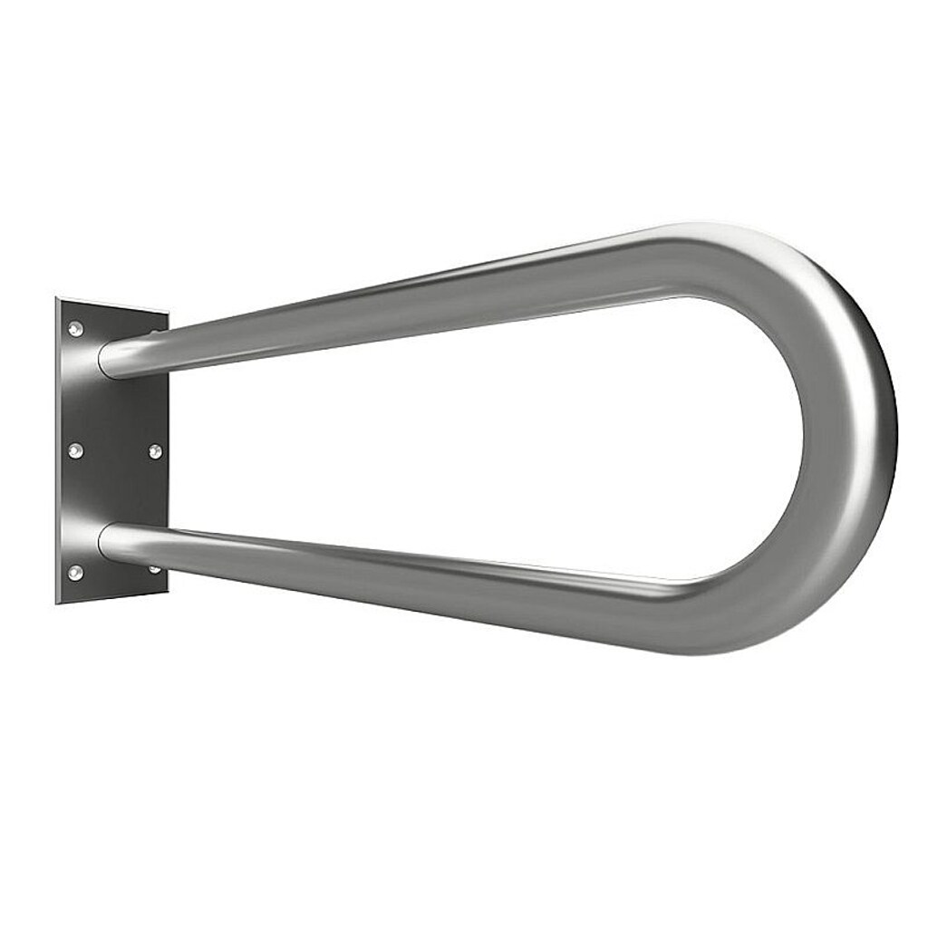 Brillantbad BELP St&uuml;tzgriff in U-Form Edelstahl geb&uuml;rstet 100x250x616 mm, 120 kg Traglast f&uuml;r Bad & WC >> zum Bohren - Bild 1